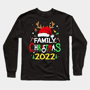 Family Christmas 2022 Matching Shirts Funny Santa Elf Squad Xmas Long Sleeve T-Shirt